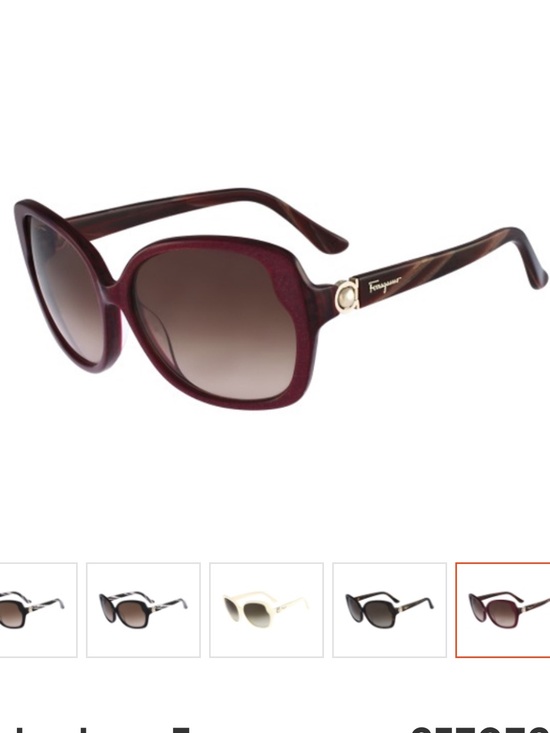 Salvatore Ferragamo Accessories - Salvatore Ferragamo Women's Burgundy and Brown Gradient Oversized Sunglasses